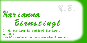 marianna birnstingl business card
